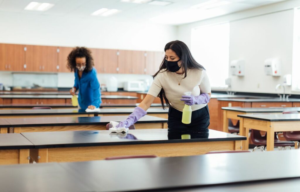 clean classroom